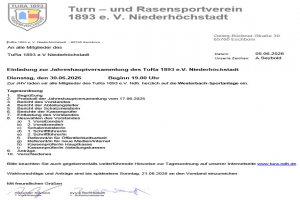 Jahreshauptversammlung 2026